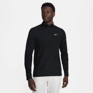 Nike Tour Dri-FIT ADV-golfoverdel med halv lynlås til mænd - sort